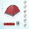Leisure Sports 2-Person Dome Tent, Ultralight for Camping, Dual Doors and Rain Fly, Red 485219WBX - alternate 2